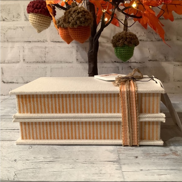 Rae Dunn Hello Pumpkin Book Stack Decor - Picture 5 of 6